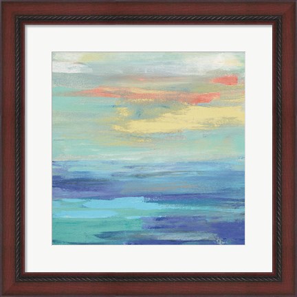 Framed Sunset Beach II Bright Print