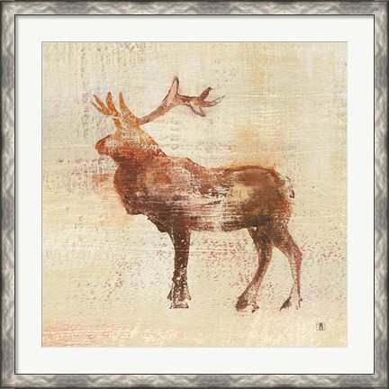 Framed Elk Study Print