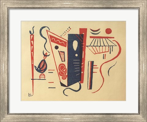 Framed Woodcut for 20th Century, 1939 Print