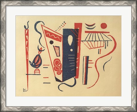 Framed Woodcut for 20th Century, 1939 Print