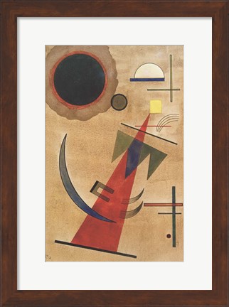 Framed Pointed Red Shape, 1925 Print