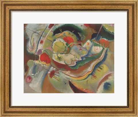 Framed Small Picture with Yellow, 1914 Print