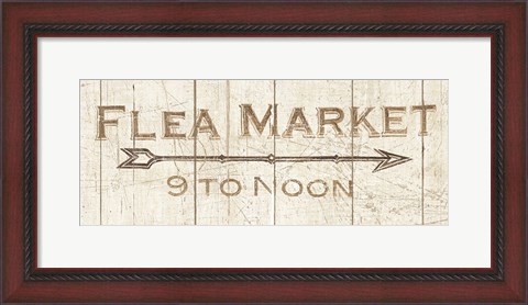 Framed Flea Market Sign Print