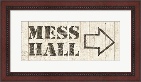 Framed Flea Market Road Sign Mess Hall Print
