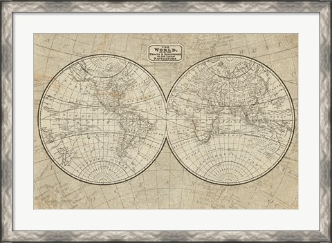 Framed World Map Print