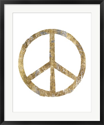 Framed Gilded Hipster Peace Print