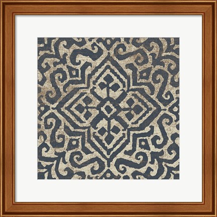 Framed Amadora with Brown Square III Print