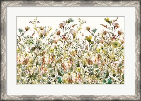 Framed Transparent Garden Spice Pattern Print