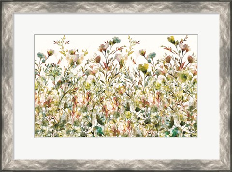 Framed Transparent Garden Spice Pattern Print