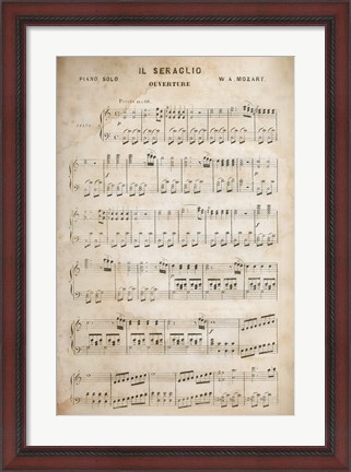 Framed Sheet of Music II Print