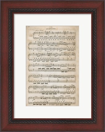 Framed Sheet of Music III Print