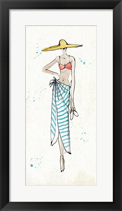 Framed Beach Divas III Color Print