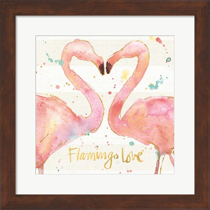 Framed Flamingo Fever II Print