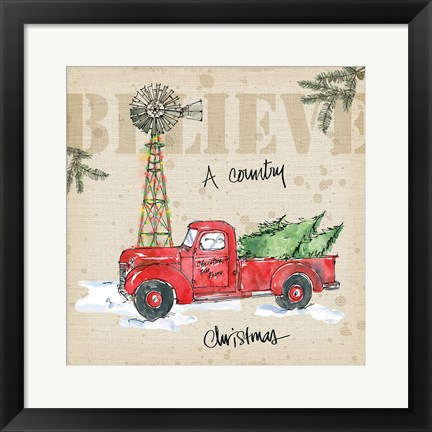 Framed Country Christmas IV Print