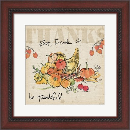 Framed Be Thankful III Print