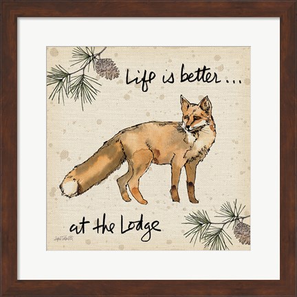 Framed Lodge Life V Print