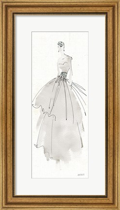 Framed La Fashion II Gray Print