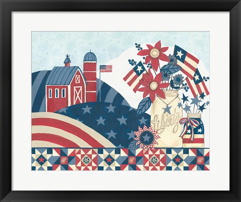 Framed American Country I Print
