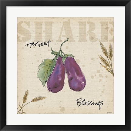 Framed Farmers Feast  Harvest III Print