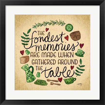 Framed Kitchen Memories II (Fondest memories) Print