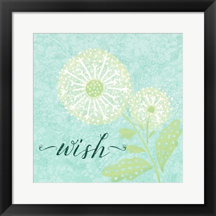 Framed Dandelion Wishes III Print