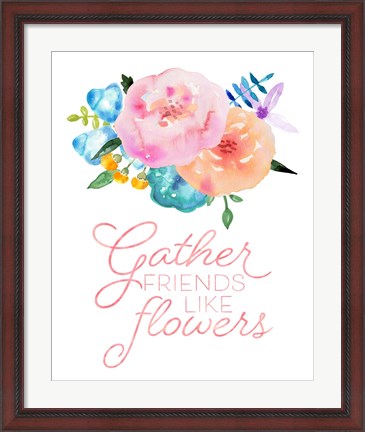 Framed Flowers in Full Bloom I Print