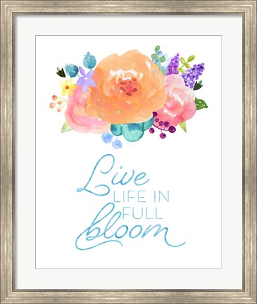 Framed Flowers in Full Bloom II Print