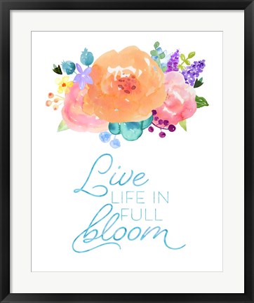 Framed Flowers in Full Bloom II Print