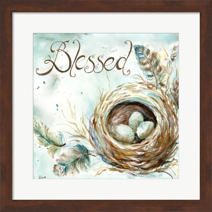 Framed Nest Blessed Print