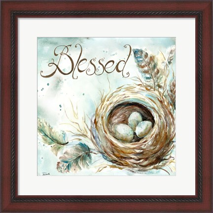 Framed Nest Blessed Print