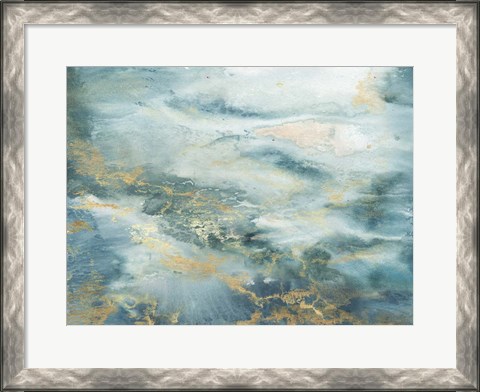 Framed Blue Watercolor Abstract Print