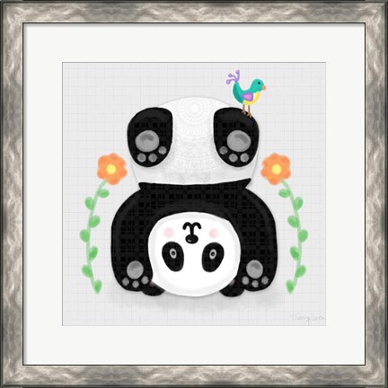 Framed Tumbling Pandas IV Print