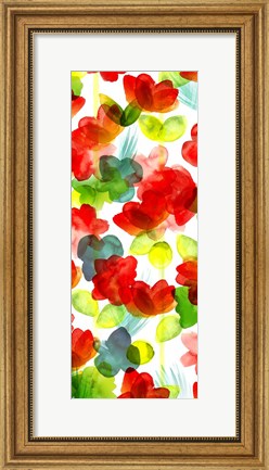 Framed Tropical Floral Panel I Print