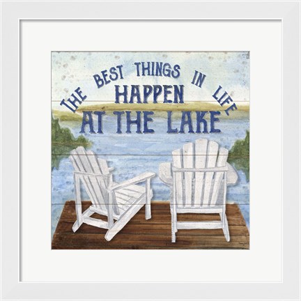 Framed Lake Living I (best things) Print