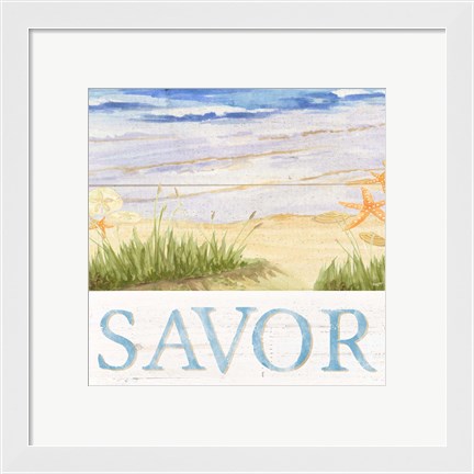 Framed Savor the Sea III Print