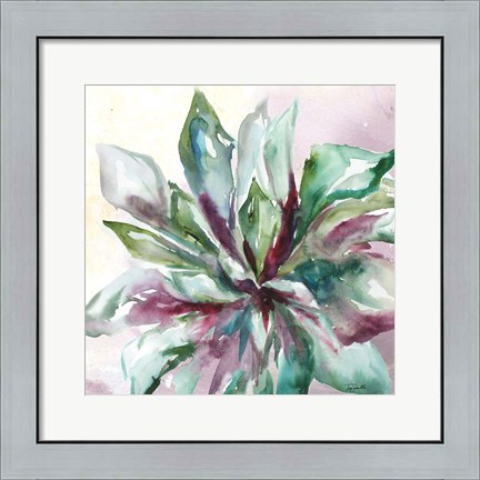 Framed Succulent Watercolor II Print