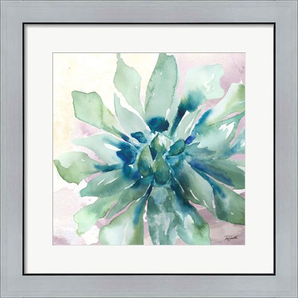 Framed Succulent Watercolor III Print