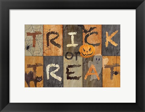 Framed Halloween Trick or Treat Rectangle Print