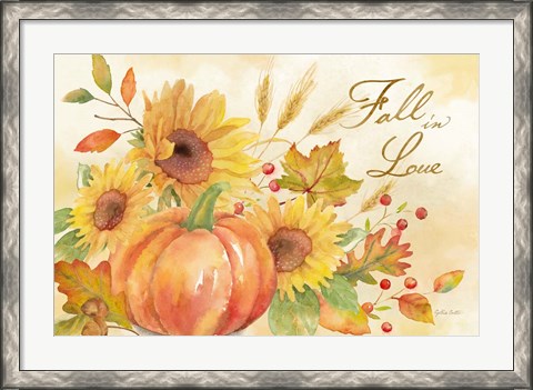 Framed Welcome Fall Landscape -Fall in Love Print