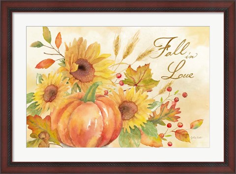 Framed Welcome Fall Landscape -Fall in Love Print