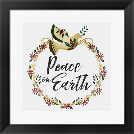 Framed Peace and Joy I Print