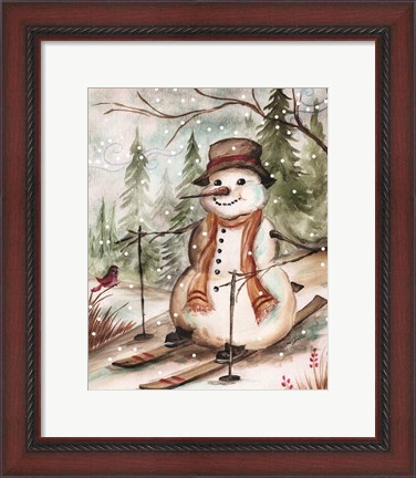 Framed Country Snowman IV Print