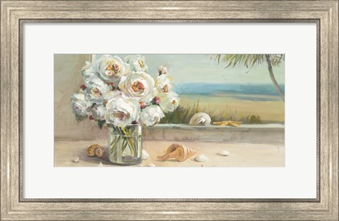 Framed Coastal Roses Crop Print
