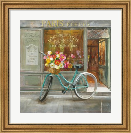 Framed French Flowershop Print