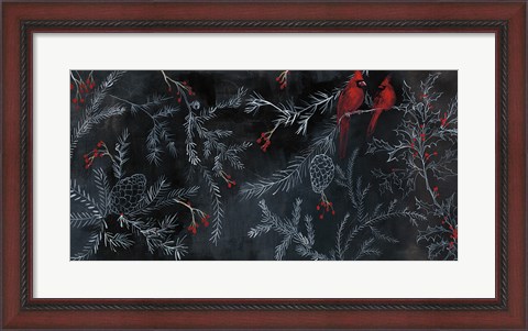 Framed Cardinal Chalkboard Print
