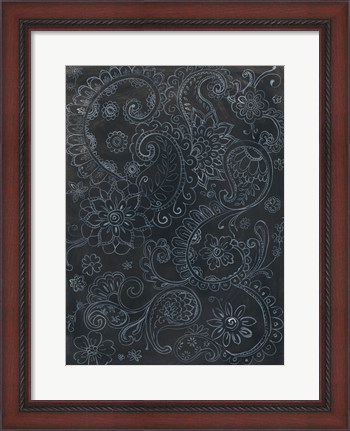 Framed Paisley Swirl Print