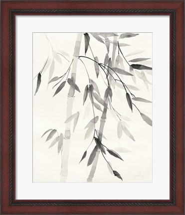 Framed Bamboo Leaves V Print