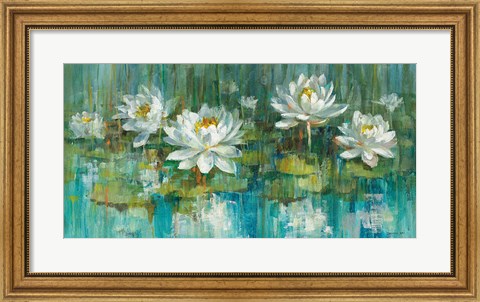 Framed Water Lily Pond Crop Print