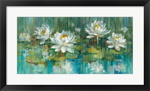 Framed Water Lily Pond Crop Print