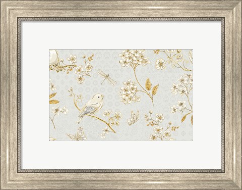 Framed Golden Garden II Print